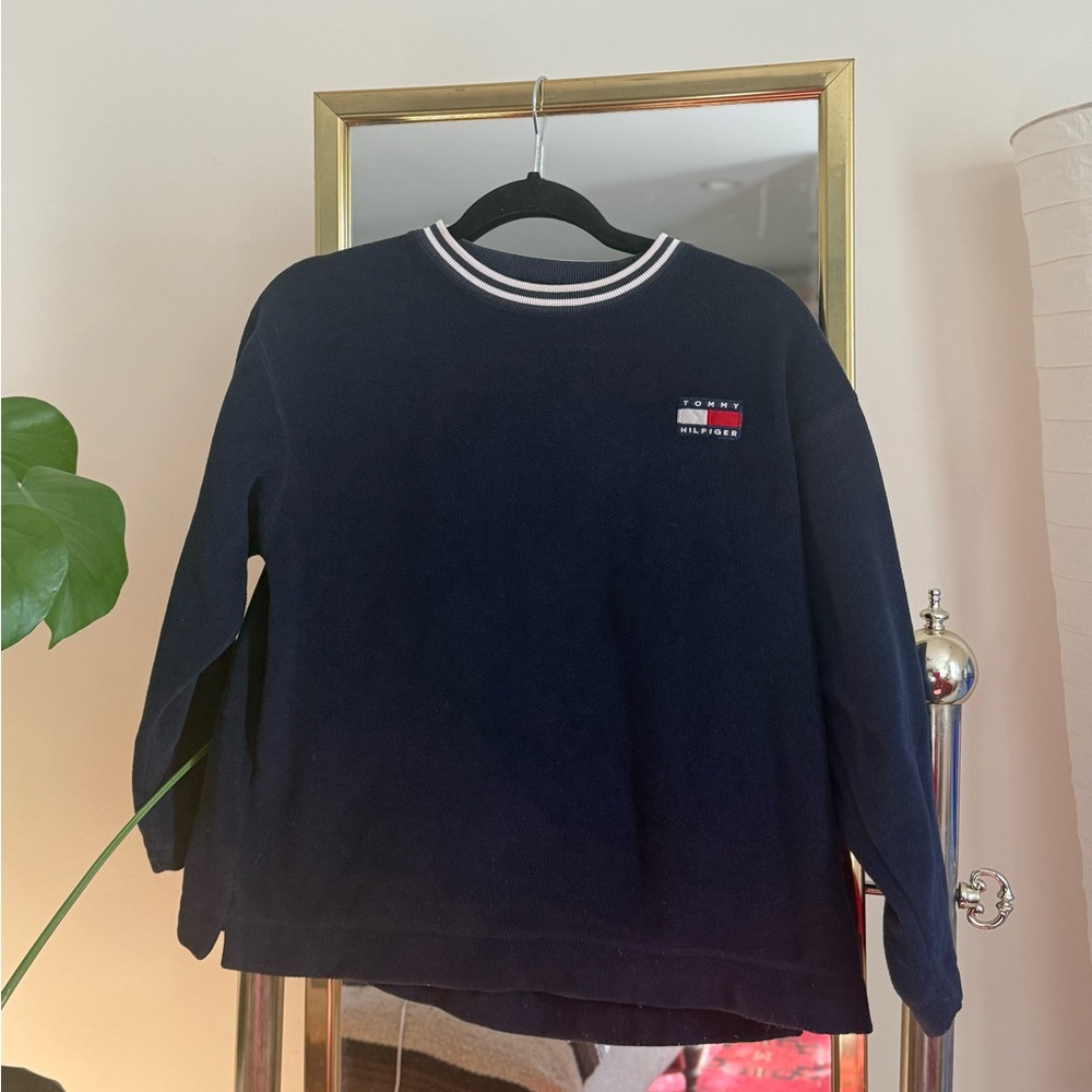 Vintage Tommy Hilfiger Dark Blue Unisex Crewneck Sweater